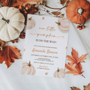 Unsere kleine Pumpkin Fall Babydusche Einladung