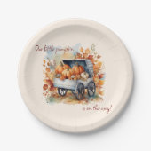 Unsere kleine Pumpkin Fall Babydusche Geschlecht n Pappteller (Vorderseite)