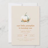 Unsere kleine Pumpkin Fall Geburtstagseinladung Einladung (Vorderseite)