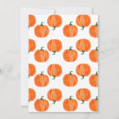 Unsere kleine Pumpkin Geburtstagseinladung Einladung (Rückseite)