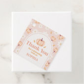 Unsere kleine Pumpkin Geburtstagsparty Square Geschenkanhänger (Beispiel)