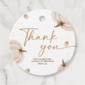 Unsere kleine Pumpkin Geburtstagsrunde Geschenkanhänger (Vorderseite)