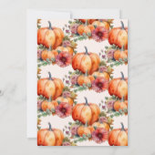 Unsere kleine Pumpkin Girl Babydusche Einladung (Rückseite)