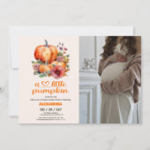 Unsere kleine Pumpkin Girl Babydusche Einladung (Vorderseite)