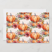 Unsere kleine Pumpkin Girl Babydusche Einladung (Rückseite)