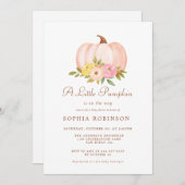 Unsere kleine Pumpkin Girl Babydusche Einladung (Vorne/Hinten)