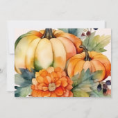 Unsere kleine Pumpkin Girl Babydusche Einladung (Rückseite)