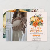 Unsere kleine Pumpkin Girl Babydusche Einladung (Vorne/Hinten)