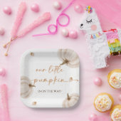Unsere kleine Pumpkin Herbst Herbstdusche Pappteller (Party)