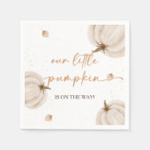 Unsere kleine Pumpkin Herbst Herbstdusche Serviette (Vorderseite)