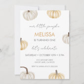 Unsere kleine Pumpkin Niedlich Boho Fall Birthday Einladung (Vorderseite)