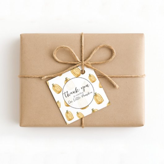 Unsere kleine Pumpkin Orange Wasserfarbe Vielen Da Geschenkanhänger