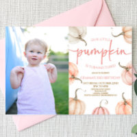 Unsere kleine Pumpkin Pink White Fall Geburtstagsp