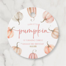 Unsere kleine Pumpkin Pink White Fall Geburtstagsp