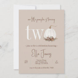 Unsere kleine Pumpkin zweite Geburtstagseinladung Einladung