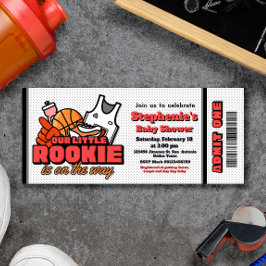 Unsere kleine Rookie ist auf dem Weg Ticket Einlad Einladung