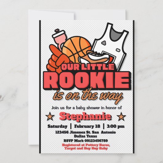 Unsere kleine Rookie ist auf dem Weg zur Einladung (Vorderseite)