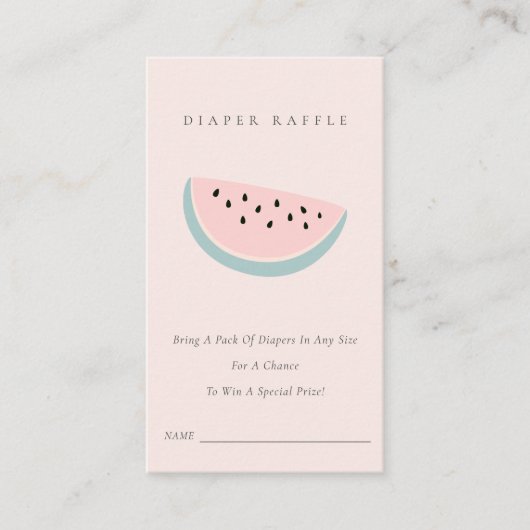 Unsere kleine rosa Melon-Windelwaschmaschine Begleitkarte (Vorderseite)