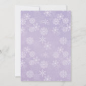 Unsere kleine Schneeflocke | Girl First Geburtstag Einladung (Rückseite)