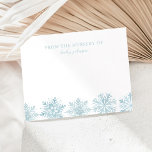 Unsere kleine Snowflake Babydusche Danke Karte<br><div class="desc">Vielen Dank an alle Ihre Gäste mit dieser Schneeflocke "From THE KINDERZIMMER OF" personalisierbar danke Karte!</div>