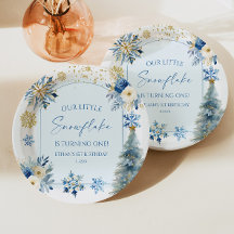 Unsere kleine Snowflake Blue Winter Geburtstagspar