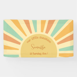 unsere kleine Sonne mit Sonnenstrahlen Geburtstag Banner