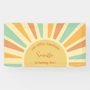 unsere kleine Sonne mit Sonnenstrahlen Geburtstag Banner