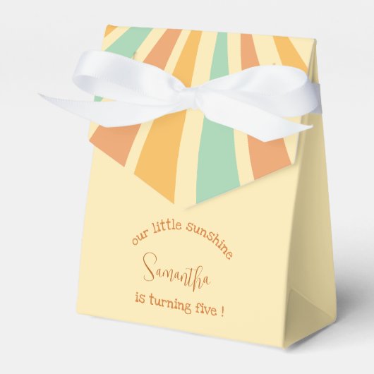 unsere kleine Sonne mit Sonnenstrahlen Geburtstag Geschenkschachtel (Vorderseite)