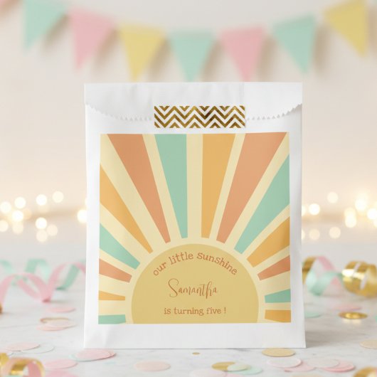 unsere kleine Sonne mit Sonnenstrahlen Geburtstag Geschenktütchen
