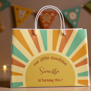 unsere kleine Sonne mit Sonnenstrahlen Geburtstag Große Geschenktüte