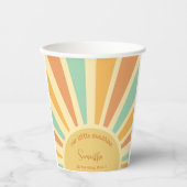 unsere kleine Sonne mit Sonnenstrahlen Geburtstag Pappbecher (Vorderseite)