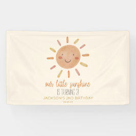 Unsere kleine Sonnenblume-Geburtstagsparty Banner
