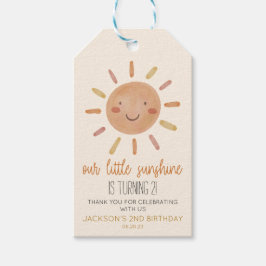 Unsere kleine Sonnenblume-Geburtstagsparty Geschenkanhänger