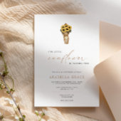 Unsere kleine Sonnenblume - Rustikaler Herbst Gebu Einladung