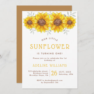 Unsere kleine Sonnenblume verwandelt sich in eine Einladung