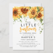 Unsere kleine Sonnenblumenparty Einladung (Vorderseite)