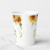 Unsere kleine Sonnenblumenparty Pappbecher (Rechts)