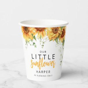 Unsere kleine Sonnenblumenparty Pappbecher
