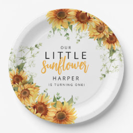 Unsere kleine Sonnenblumenparty Pappteller