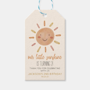 Unsere kleine Sonnenschein-Gelb-Sonne-Geburtstagsf Geschenkanhänger
