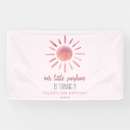 Unsere kleine Sonnenschein-Pink-Sun-Geburtstagspar Banner