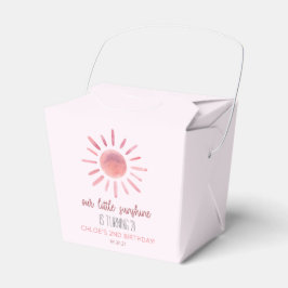 Unsere kleine Sonnenschein-Pink-Sun-Geburtstagspar Geschenkschachtel