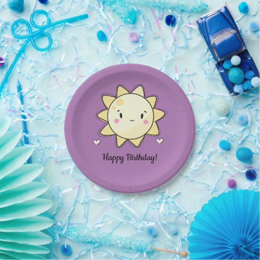 Unsere kleine Sonnenscheinplatte zum Geburtstag Pappteller (Party)