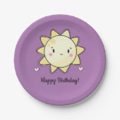 Unsere kleine Sonnenscheinplatte zum Geburtstag Pappteller (Vorderseite)