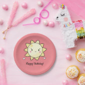 Unsere kleine Sonnenscheinplatte zum Geburtstag Pappteller (Party)