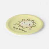 Unsere kleine Sonnenscheinplatte zum Geburtstag Pappteller (Schrägansicht)