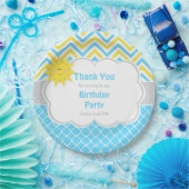 Unsere kleine "Sunshine Blue and Yellow Birthday P Pappteller (Party)