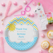 Unsere kleine "Sunshine Blue and Yellow Birthday P Pappteller (Party)