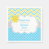Unsere kleine "Sunshine Blue and Yellow Birthday P Serviette (Vorderseite)