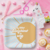 Unsere kleine Sunshine boho blumengeschmückten ers Pappteller (Party)
